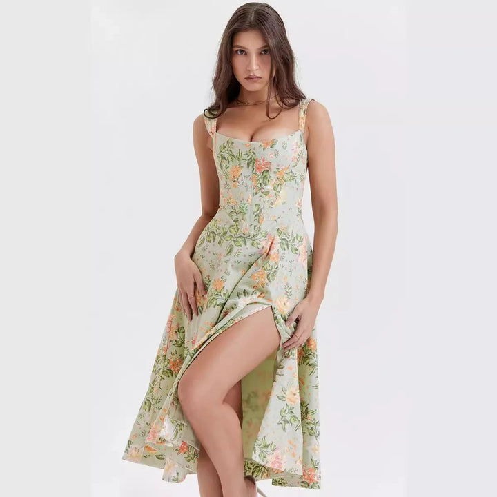 Dahlia Floral Party Midi Dress