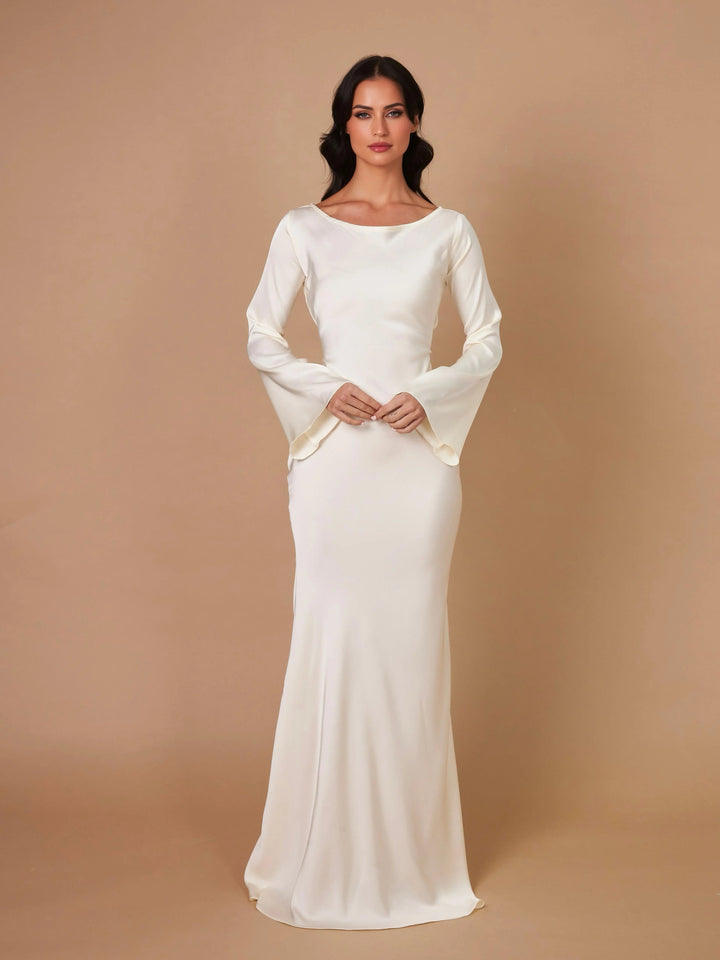 Elegant Wedding Guest Long Sleeve Maxi Dress