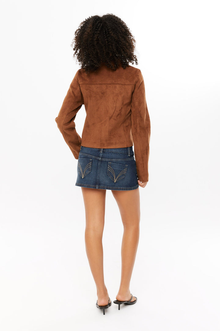 Women's Tula Cropped Faux Suede Jacket