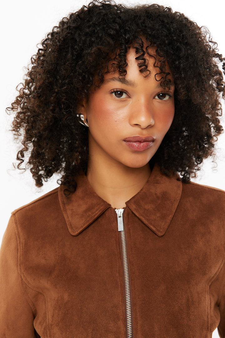 Women's Tula Cropped Faux Suede Jacket
