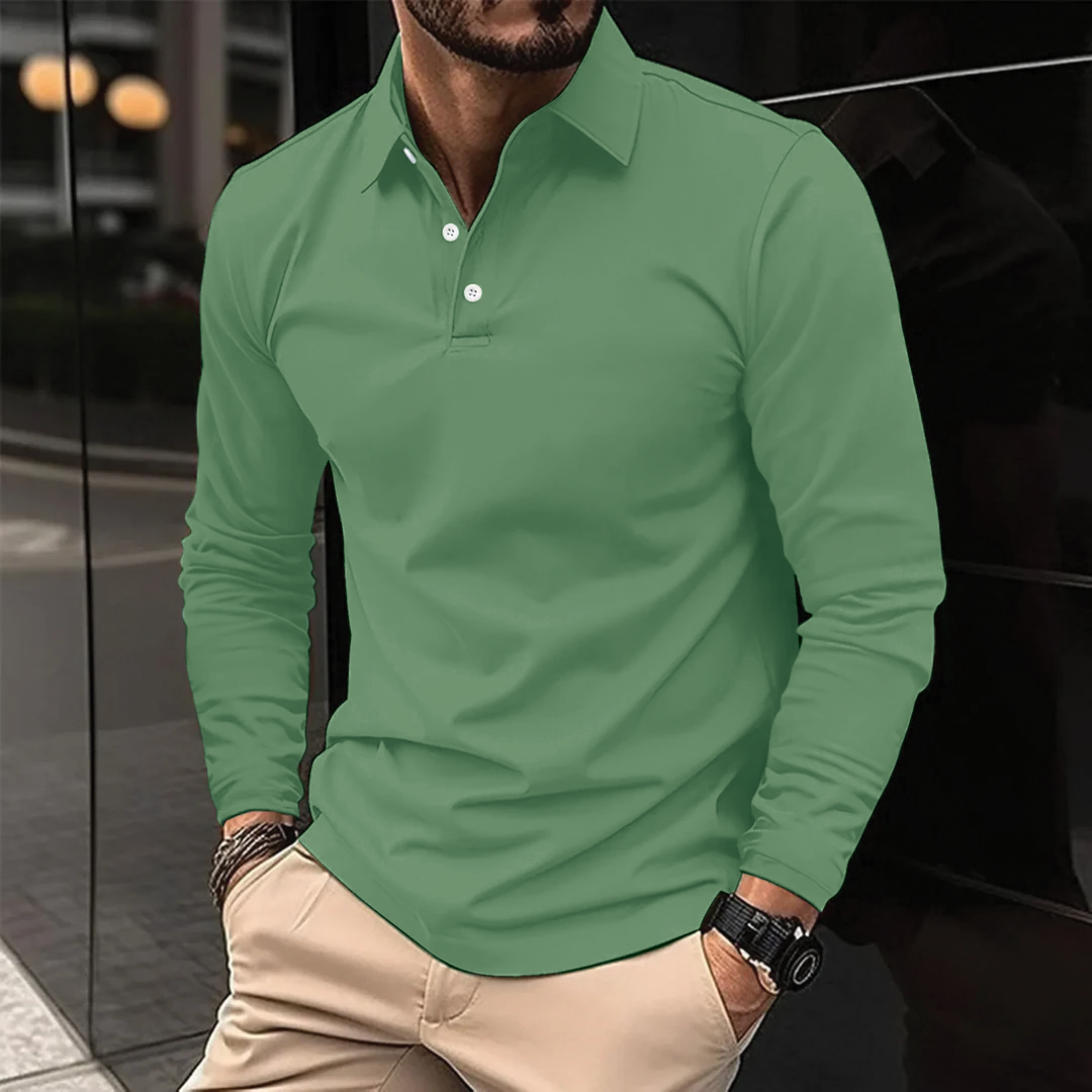 Lucas - Long Sleeve Polo Shirt