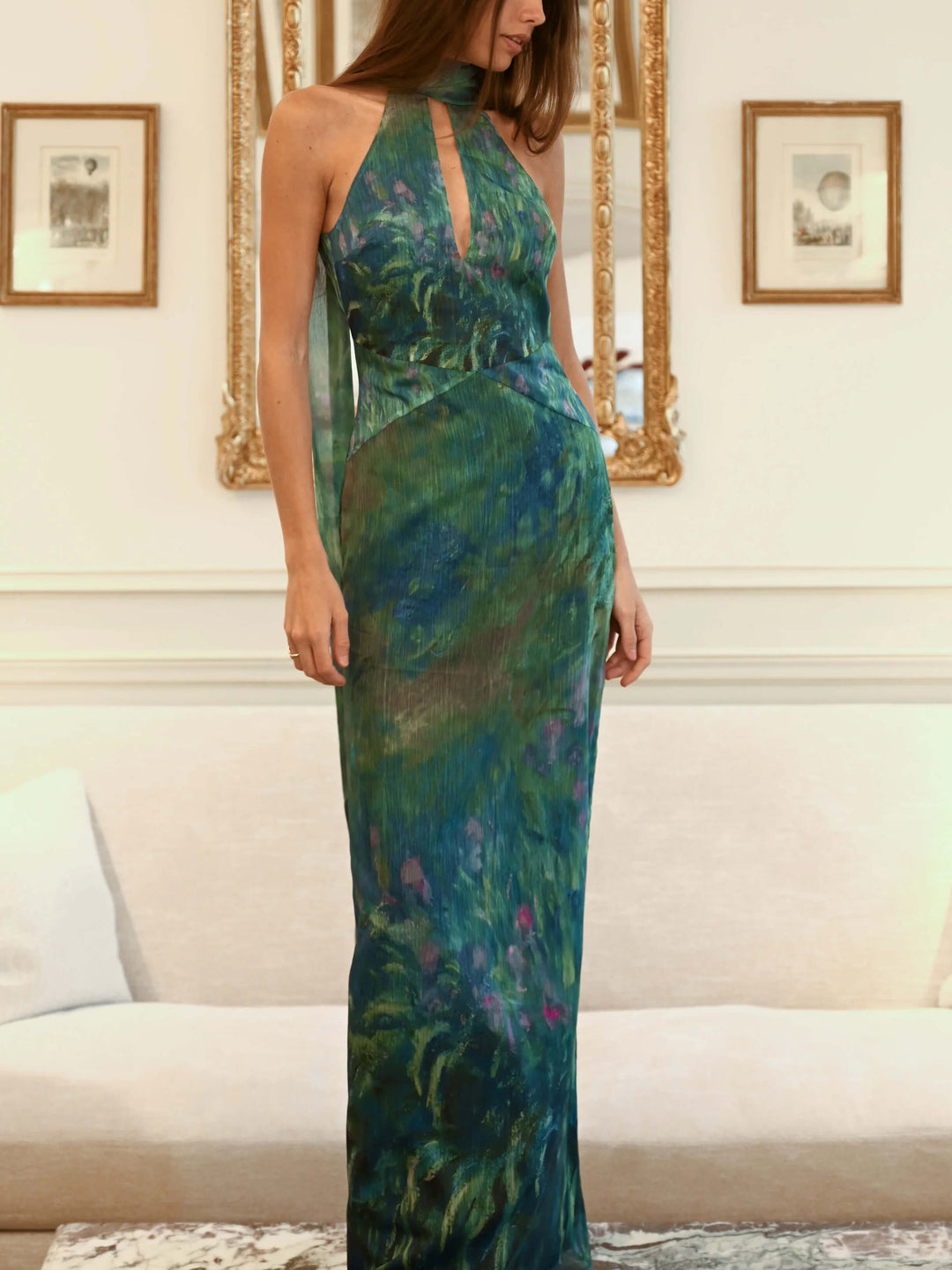 Monet Inspired Party Maxi Dress