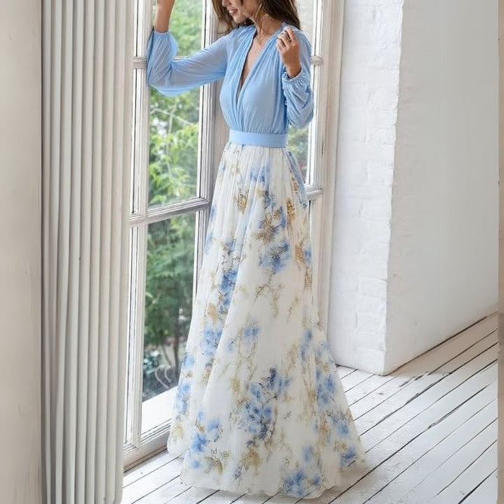Elegant Floral Summer Party Maxi Dress