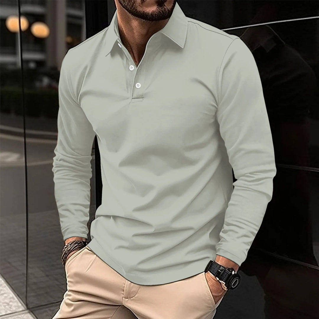 Lucas - Long Sleeve Polo Shirt