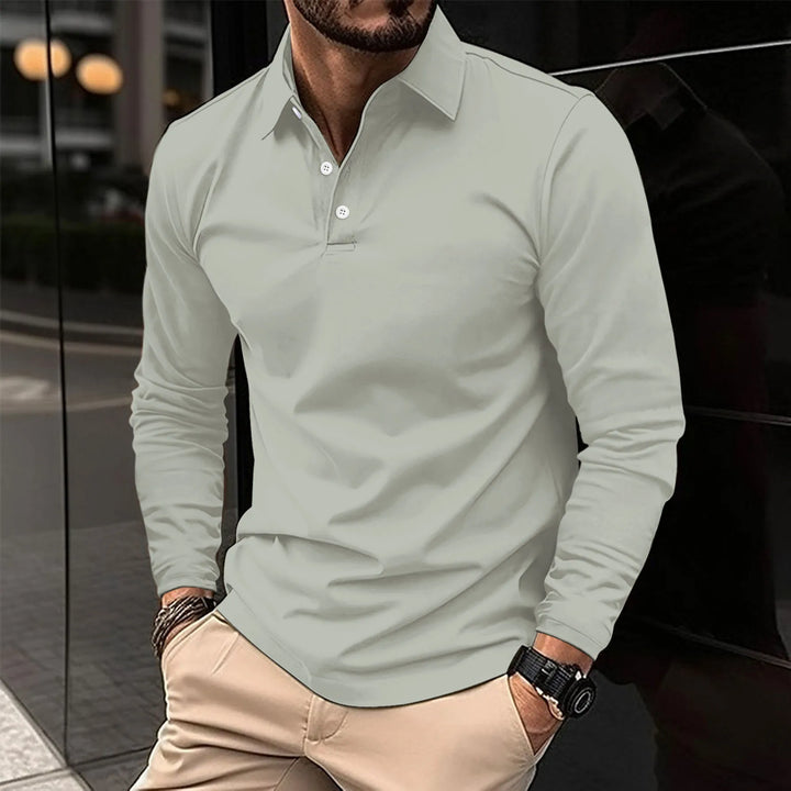 Lucas - Long Sleeve Polo Shirt