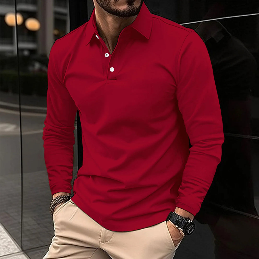 Lucas - Long Sleeve Polo Shirt