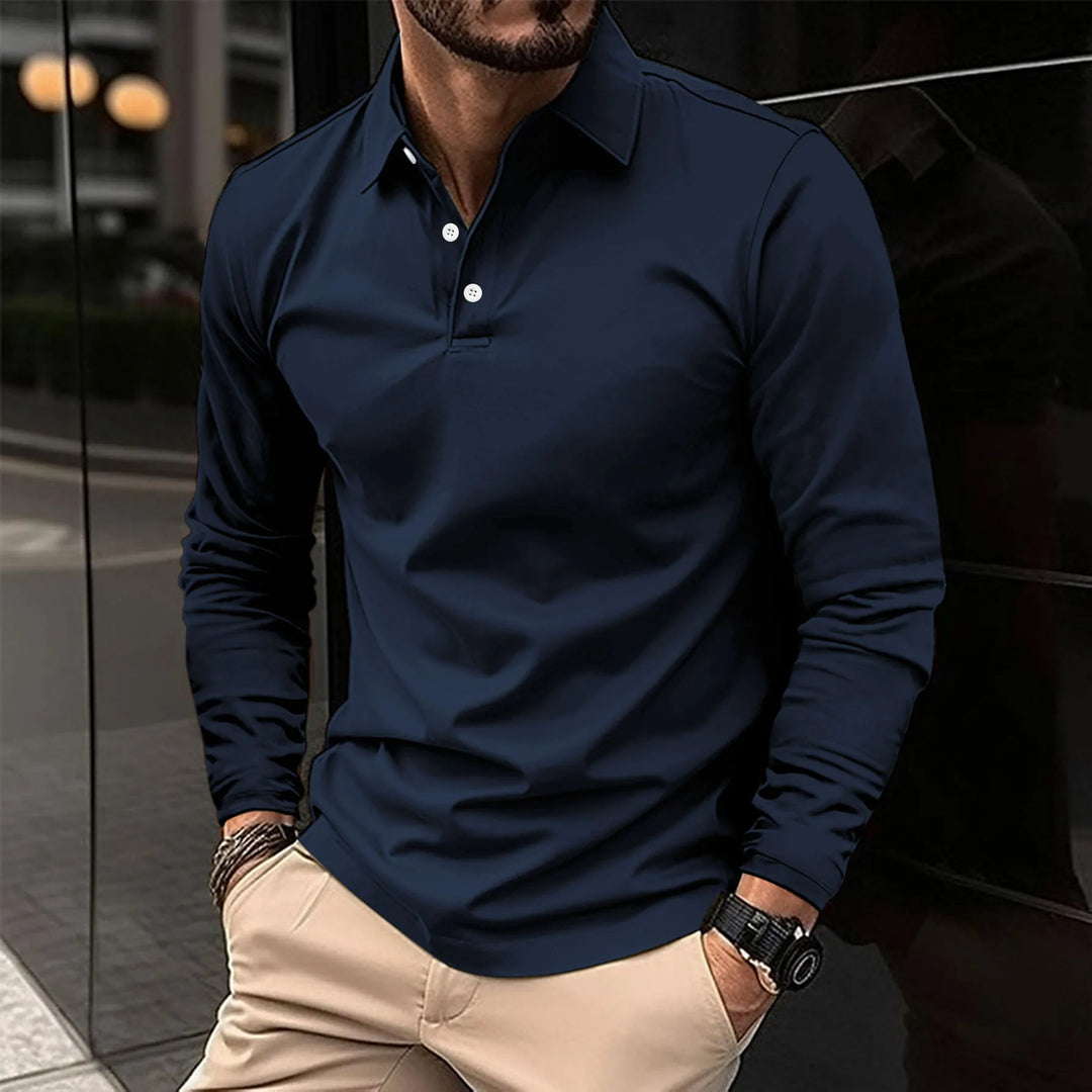 Lucas - Long Sleeve Polo Shirt