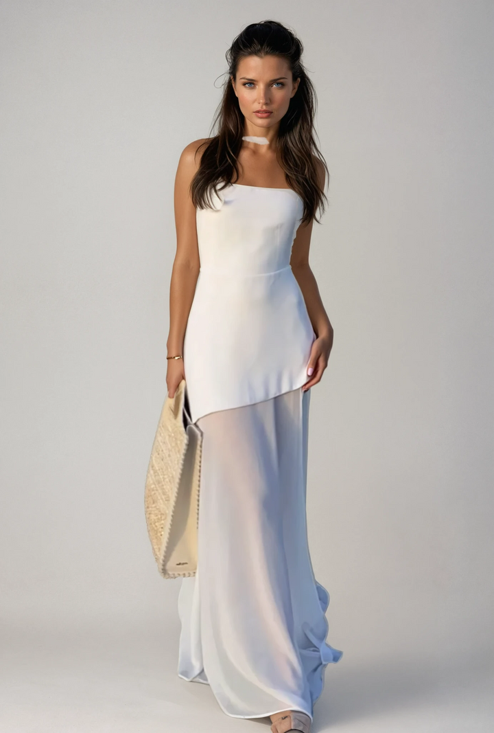 Valerie Asymmetrical Wedding Guest Maxi Dress
