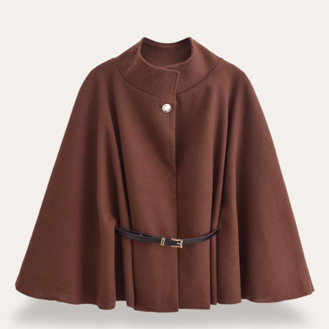 Stylish Wool Cape Coat for Women