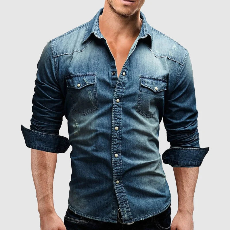 Aaron - Slim Fit Denim Shirt