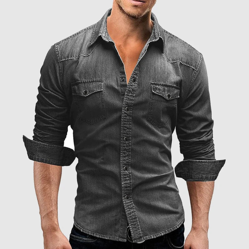Aaron - Slim Fit Denim Shirt