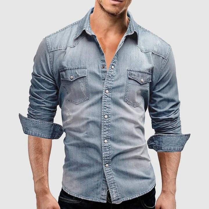 Aaron - Slim Fit Denim Shirt