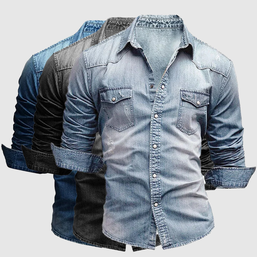 Aaron - Slim Fit Denim Shirt