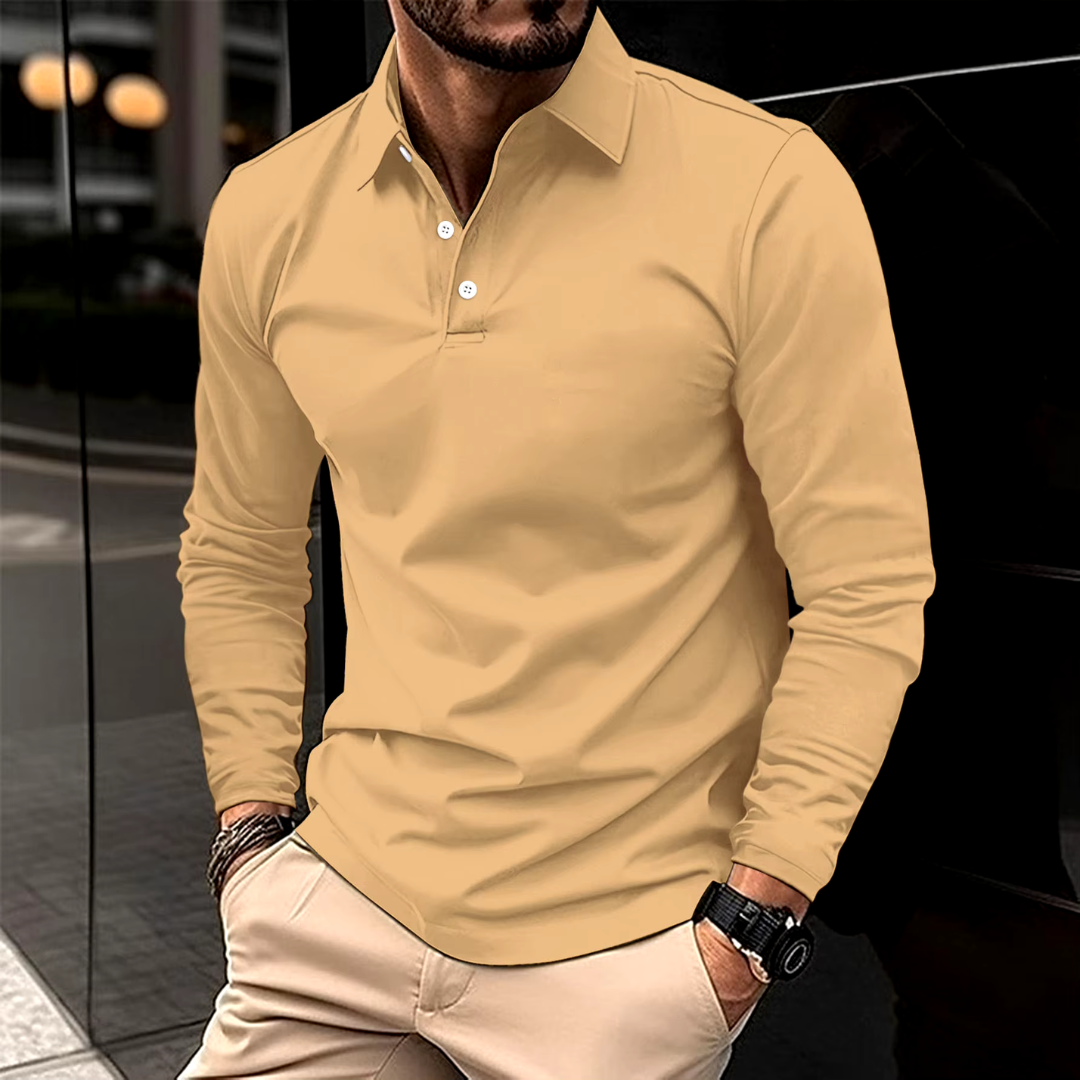 Lucas - Long Sleeve Polo Shirt