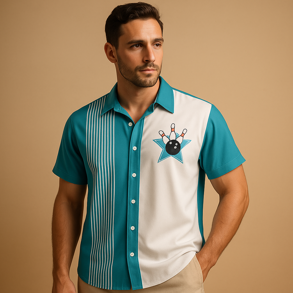 Bowling print polo shirt for men | Lucas