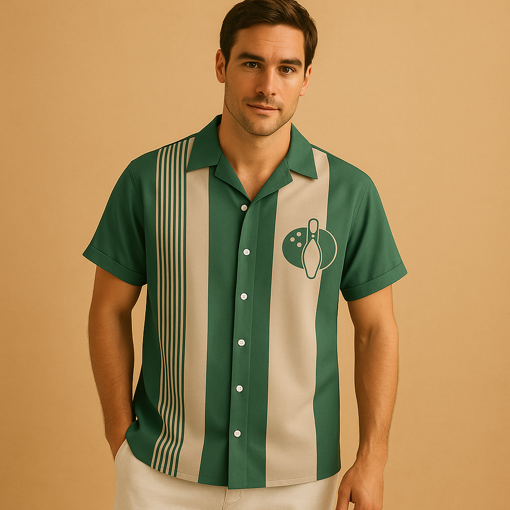 Bowling print polo shirt for men | Lucas