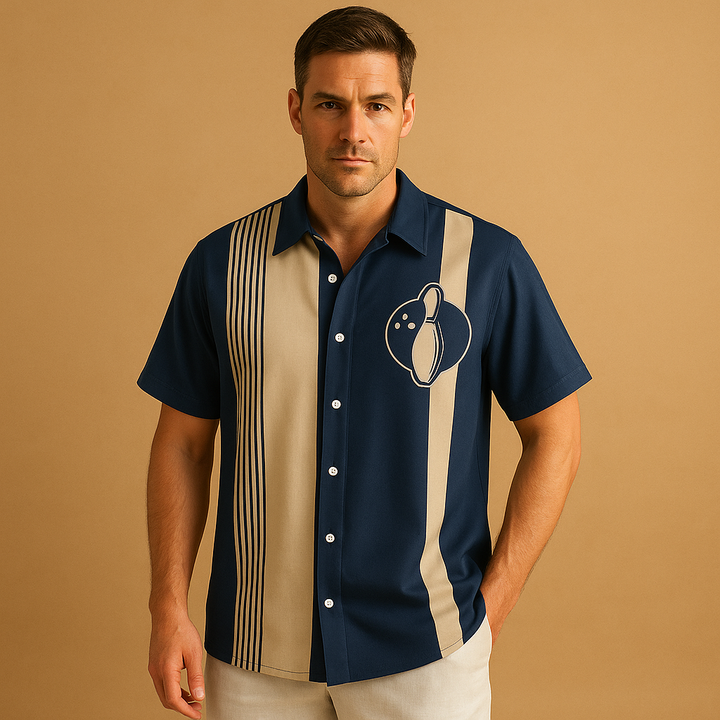 Bowling print polo shirt for men | Lucas