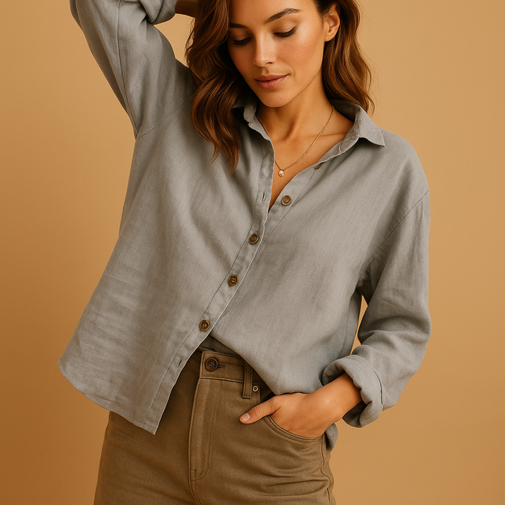Casual cotton blouse for women | Harper
