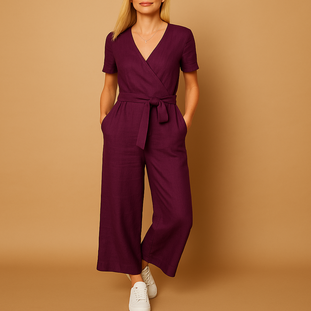 Casual short sleeve jumpsuit for women | Clara