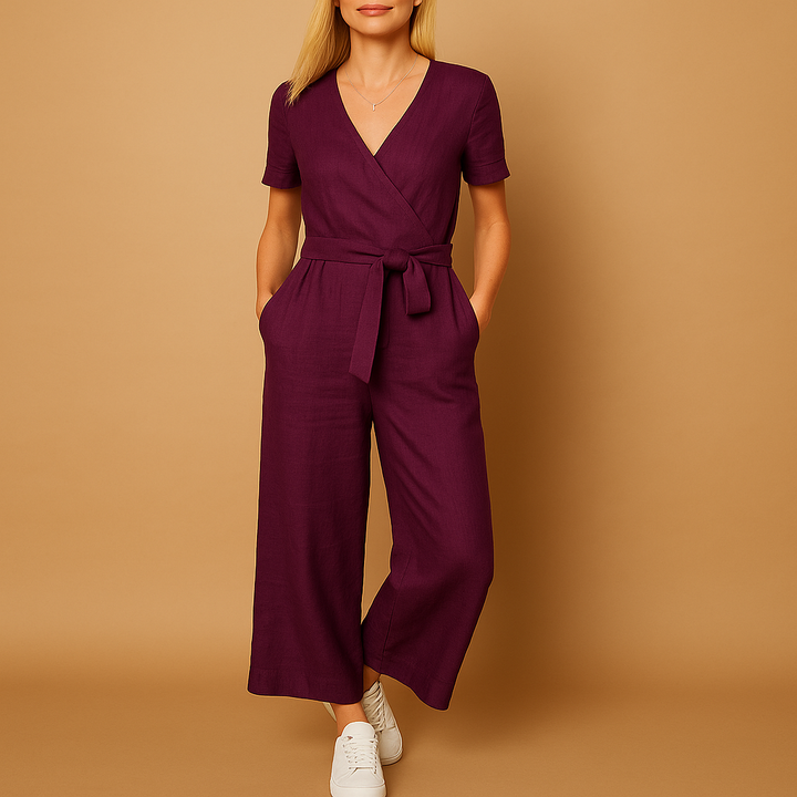 Casual short sleeve jumpsuit for women | Clara