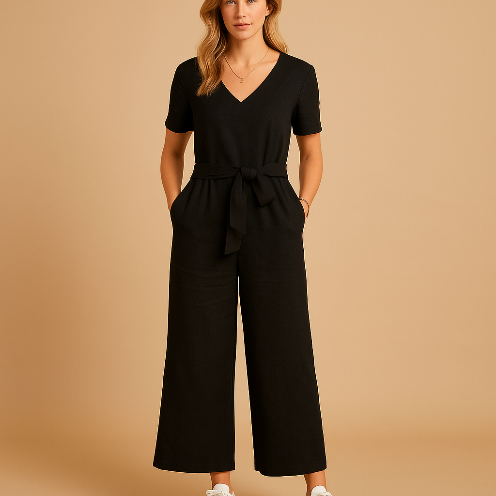 Casual short sleeve jumpsuit for women | Clara