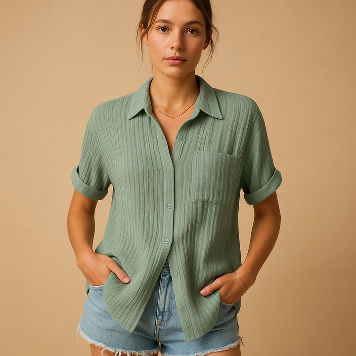 Casual short sleeve polo for women | Maya