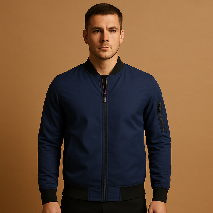 Classic bomber jacket with zip for men | Ethan