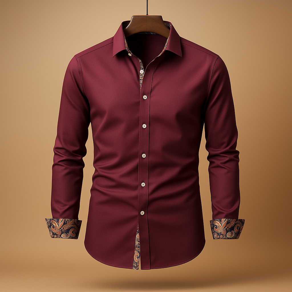 Classic long sleeve shirt for men with modern fit | Nathan
