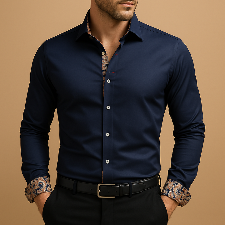 Classic long sleeve shirt for men with modern fit | Nathan