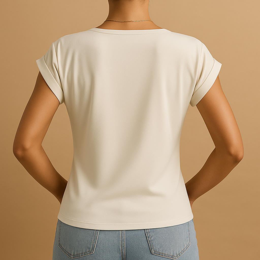 Classic V-neck blouse for women | Evelyn