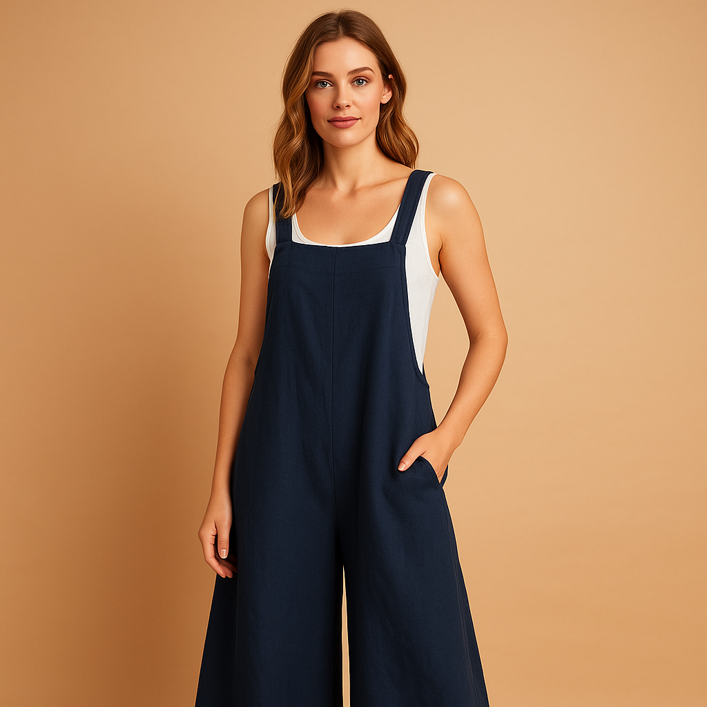 Cotton linen summer jumpsuit for women | Clara