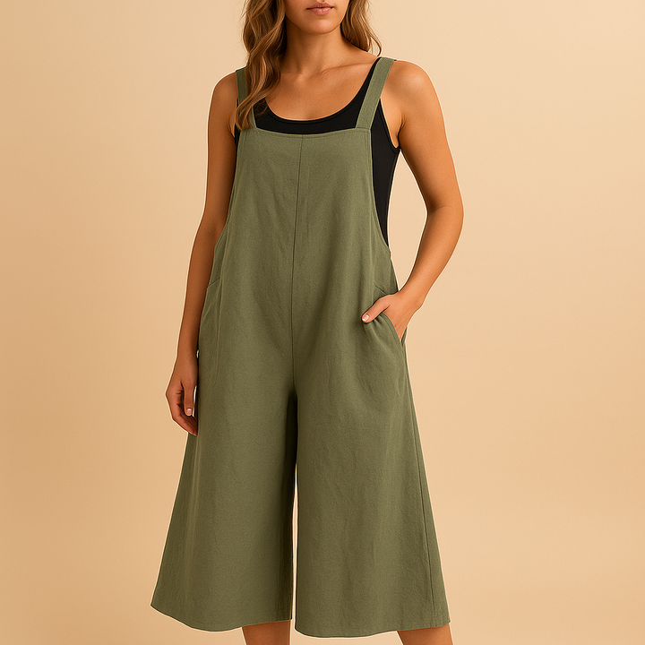 Cotton linen summer jumpsuit for women | Clara