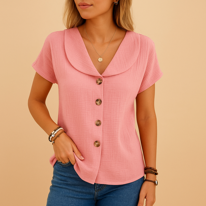 Elegant button blouse for women | Hazel