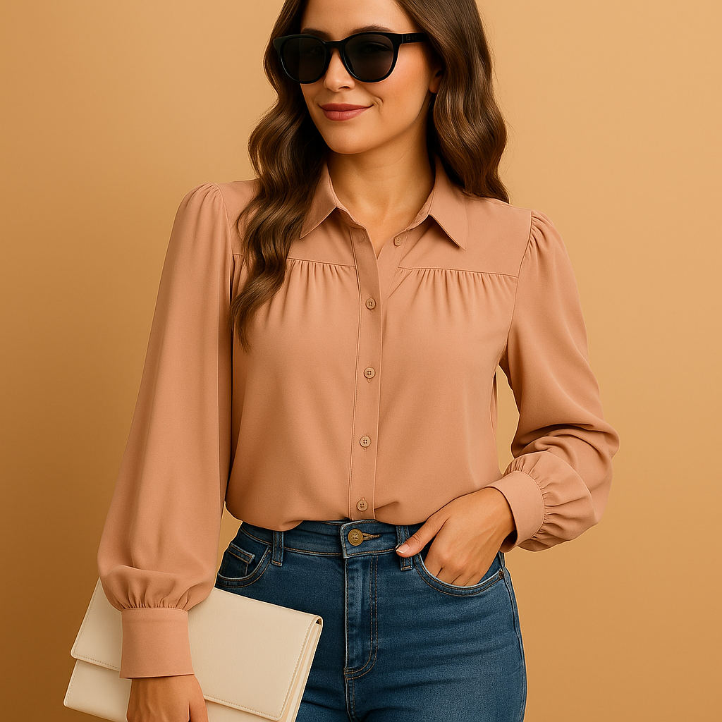 Elegant lantern sleeve blouse for women | Grace