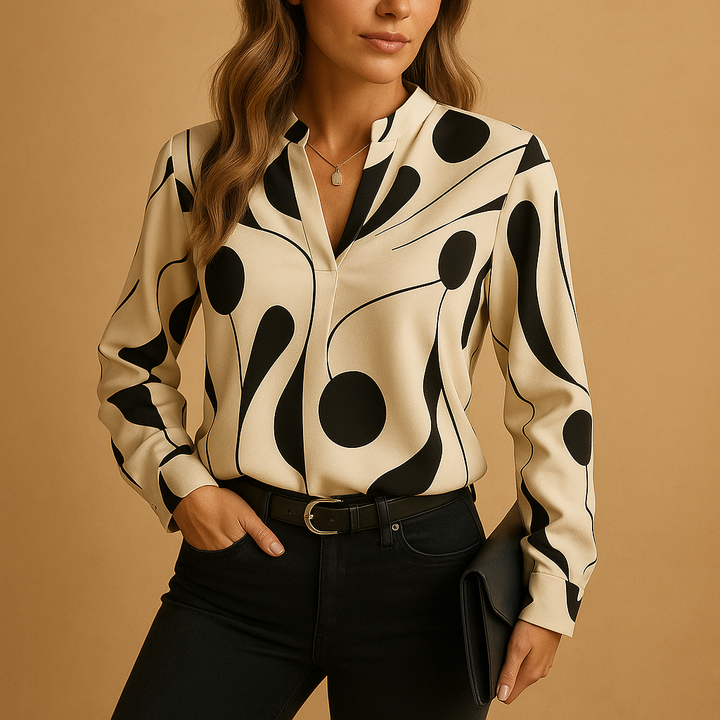 Elegant printed blouse for women | Amelia