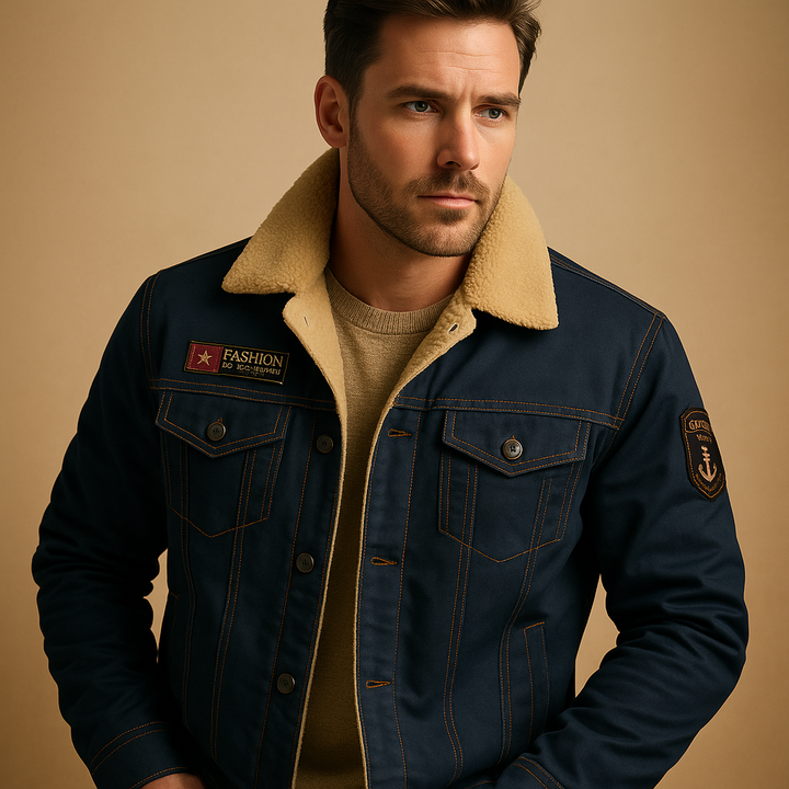 Fleece motorcycle jacket for men | Mason