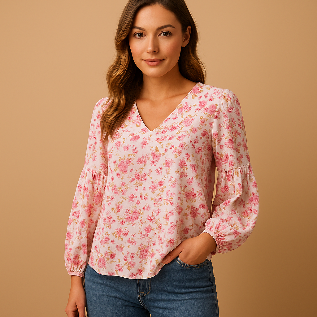 Floral summer blouse for women | Clara