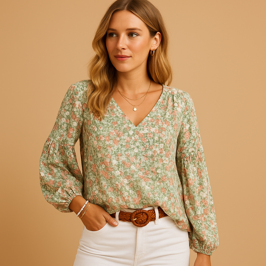 Floral summer blouse for women | Clara