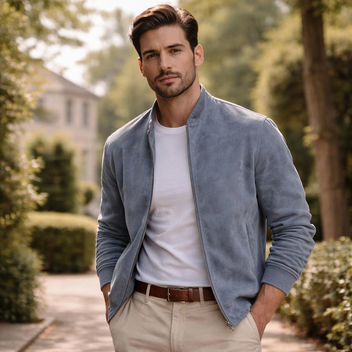 Noah - Suede Bomber Jacket