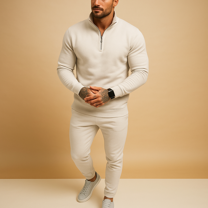 Half-zip sweatshirt and jogger set for men | Marcus
