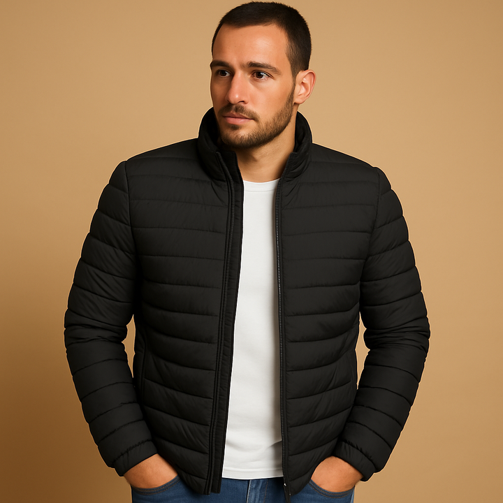 Hooded puffer jacket for men | Marcus