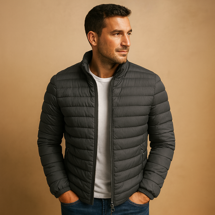Hooded puffer jacket for men | Marcus