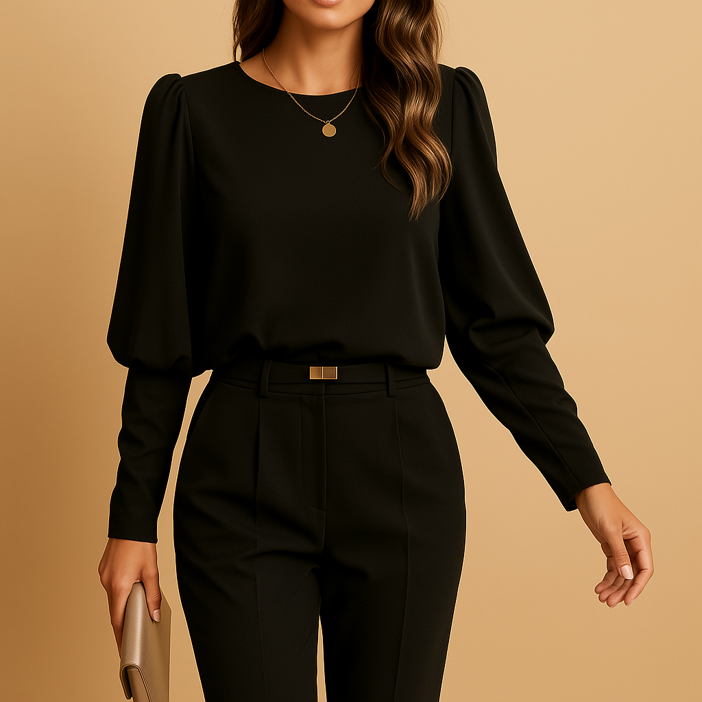 Long-sleeve classic blouse for women | Nora