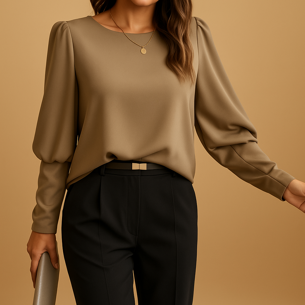 Long-sleeve classic blouse for women | Nora