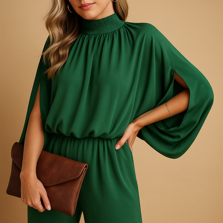 Long sleeve wide leg jumpsuit for women | Clara