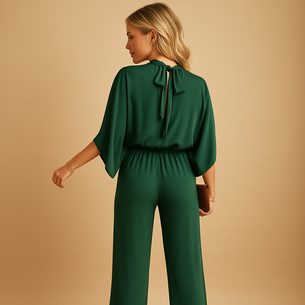 Long sleeve wide leg jumpsuit for women | Clara
