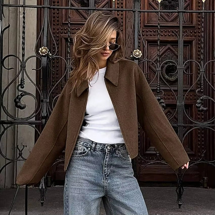 Women's Zipper Collar Jacket