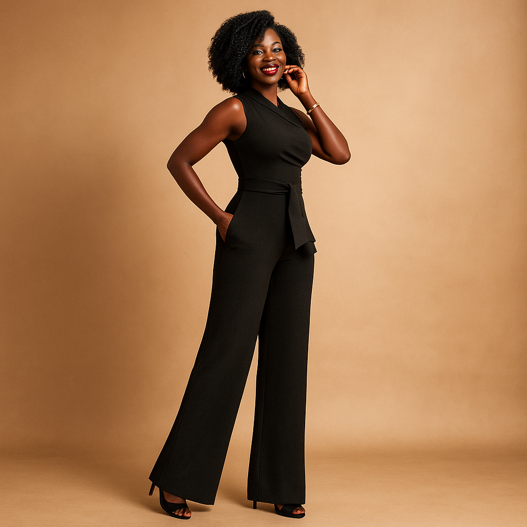 One-shoulder wide leg jumpsuit for women | Naomi