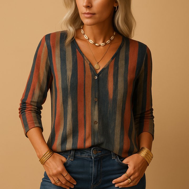 Printed long sleeve top for women | Harper