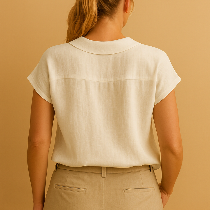 Round neck summer blouse for women | Ella